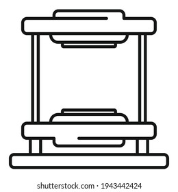 Tire fitting equipment icon. Outline Tire fitting equipment vector icon for web design isolated on white background