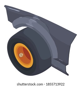 Tire fitting icon. Isometric illustration of tire fitting vector icon for web