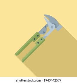 Icono de alicates de ajuste de neumáticos. Ilustración plana del icono vectorial de alicates de conexión de neumáticos para diseño web