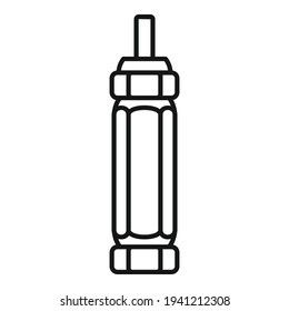 Tire fitting screwdriver icon. Outline Tire fitting screwdriver vector icon for web design isolated on white background