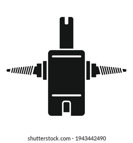 Tire fitting stand icon. Simple illustration of Tire fitting stand vector icon for web design isolated on white background