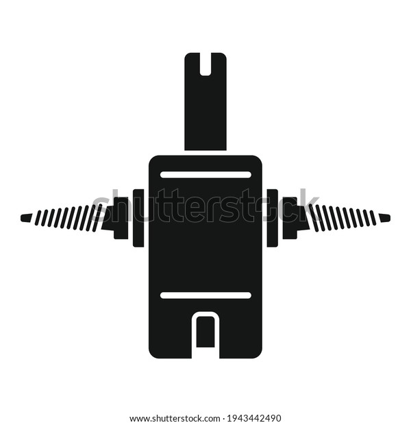 Tire fitting stand icon. Simple illustration\
of Tire fitting stand vector icon for web design isolated on white\
background