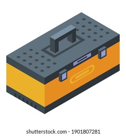Tire fitting tool box icon. Isometric of tire fitting tool box vector icon for web design isolated on white background