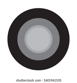 Tire in Flat Design Style