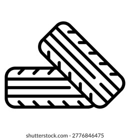 Tire Flat Icon Logo, Isolated Vector Illustration. Tire Icon, Suitable for Web Design, Logos, and Apps.