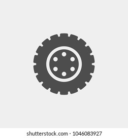 Tire Flat Vector Icon