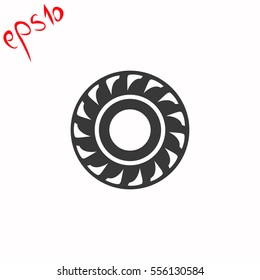 Tire grey icon.