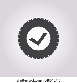 Tire icon. 