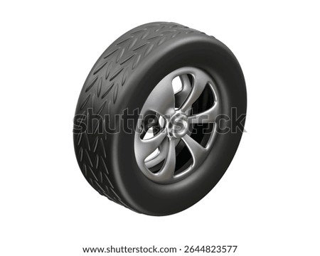 Tire icon 3d illustration rendering