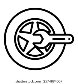 Tire Icon Element For Design