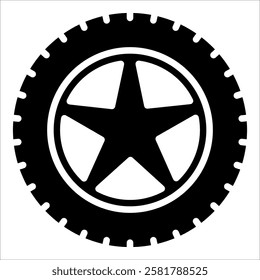 Tire Icon Element For Design