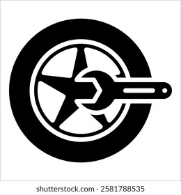 Tire Icon Element For Design
