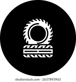 Tire Icon Element For Design
