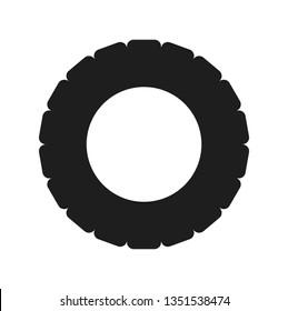Tire Icon. Flat style vector EPS.