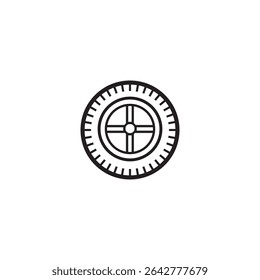 tire icon illustration element design