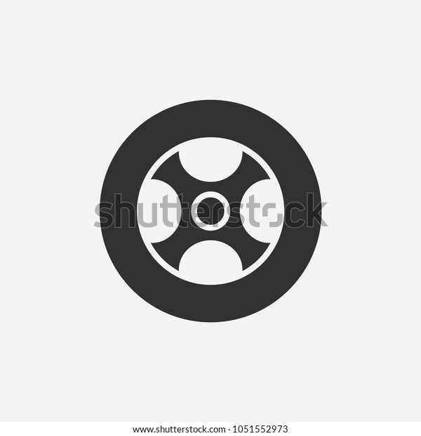 Tire icon\
illustration isolated vector sign\
symbol