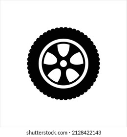 tire icon isolated on white background. car tire icon.