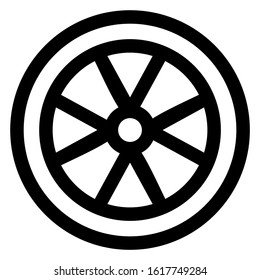 tire icon isolated sign symbol vector illustration - high quality black style vector icons
