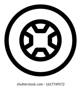 tire icon isolated sign symbol vector illustration - high quality black style vector icons
