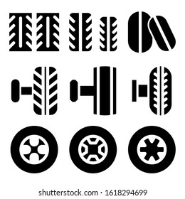 tire icon isolated sign symbol vector illustration - Collection of high quality black style vector icons
