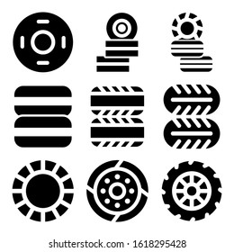 tire icon isolated sign symbol vector illustration - Collection of high quality black style vector icons
