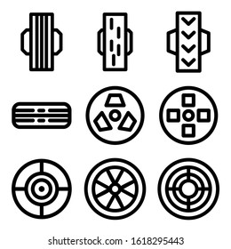 tire icon isolated sign symbol vector illustration - Collection of high quality black style vector icons
