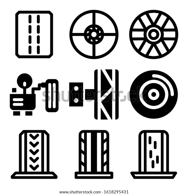 tire icon isolated\
sign symbol vector illustration - Collection of high quality black\
style vector icons\
