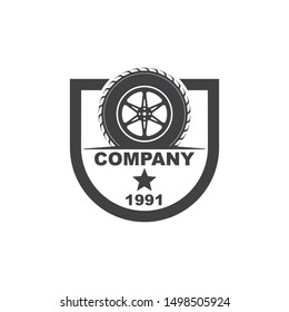 tire icon logo illustration vector template design