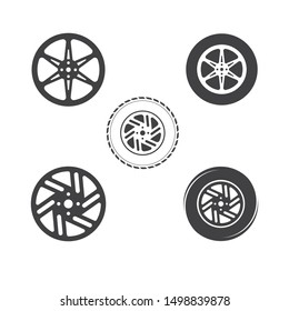 tire icon logo illustration vector template design