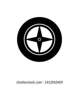 tire icon logo vector design illustration template