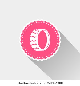 tire icon with long shadow