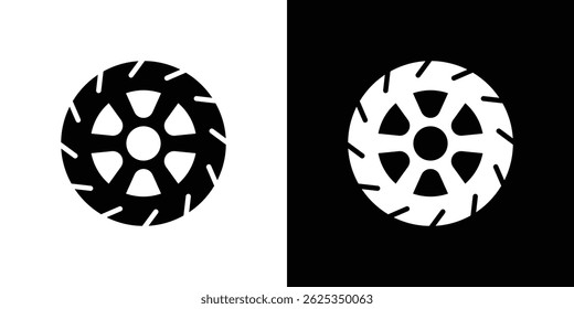 Ícone de pneu vetor de linha simples. Símbolo, logotipo.