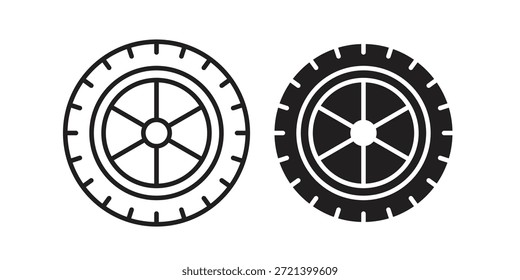 Icono del neumático para la Plantilla. Conjunto de gráficos de Vector de iconos
