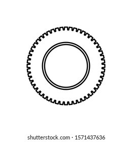 tire icon trendy flat design