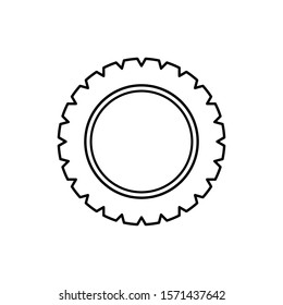 tire icon trendy flat design