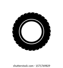 Tire Icon Trendy Flat Design