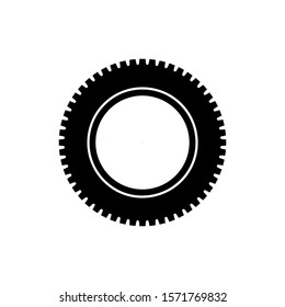 Tire Icon Trendy Flat Design