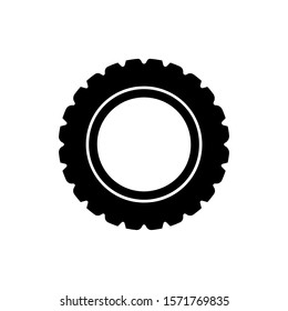 Tire Icon Trendy Flat Design