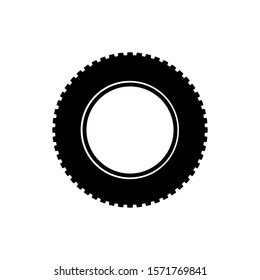 Tire Icon Trendy Flat Design