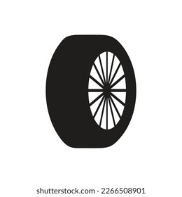 Reifensymbol Trendy Flat Design. 