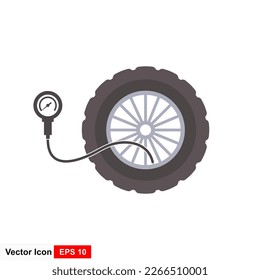 Tire Icon Trendy Flat Design