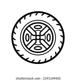 Reifensymbol in trendiger Vektordesign-Illustration