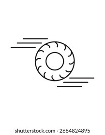 Reifen-Symbol, Vektorsymbol der besten Linie.