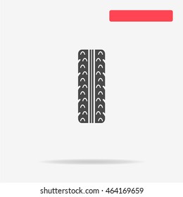 Tire icon. Vector concept illustration for design.