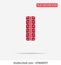 Tire icon. Vector concept illustration for design.