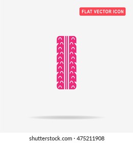 Tire icon. Vector concept illustration for design.