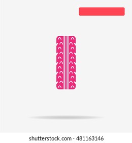 Tire icon. Vector concept illustration for design.