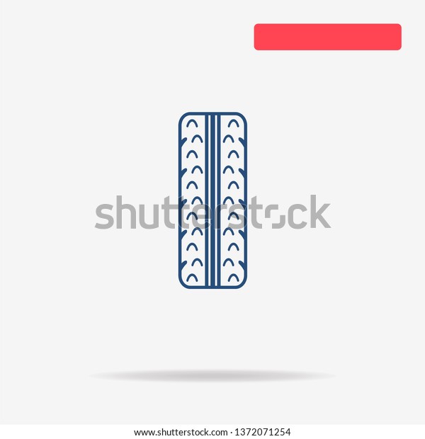 Tire icon.\
Vector concept illustration for\
design.
