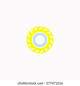 Tire  icon Vector design. Colored illustration.