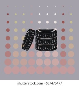 tire icon, vector design element